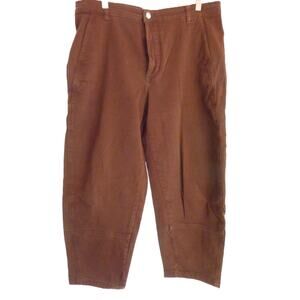 Everlane Brown Denim Jeans Pants 14 Barrel Utility Cropped